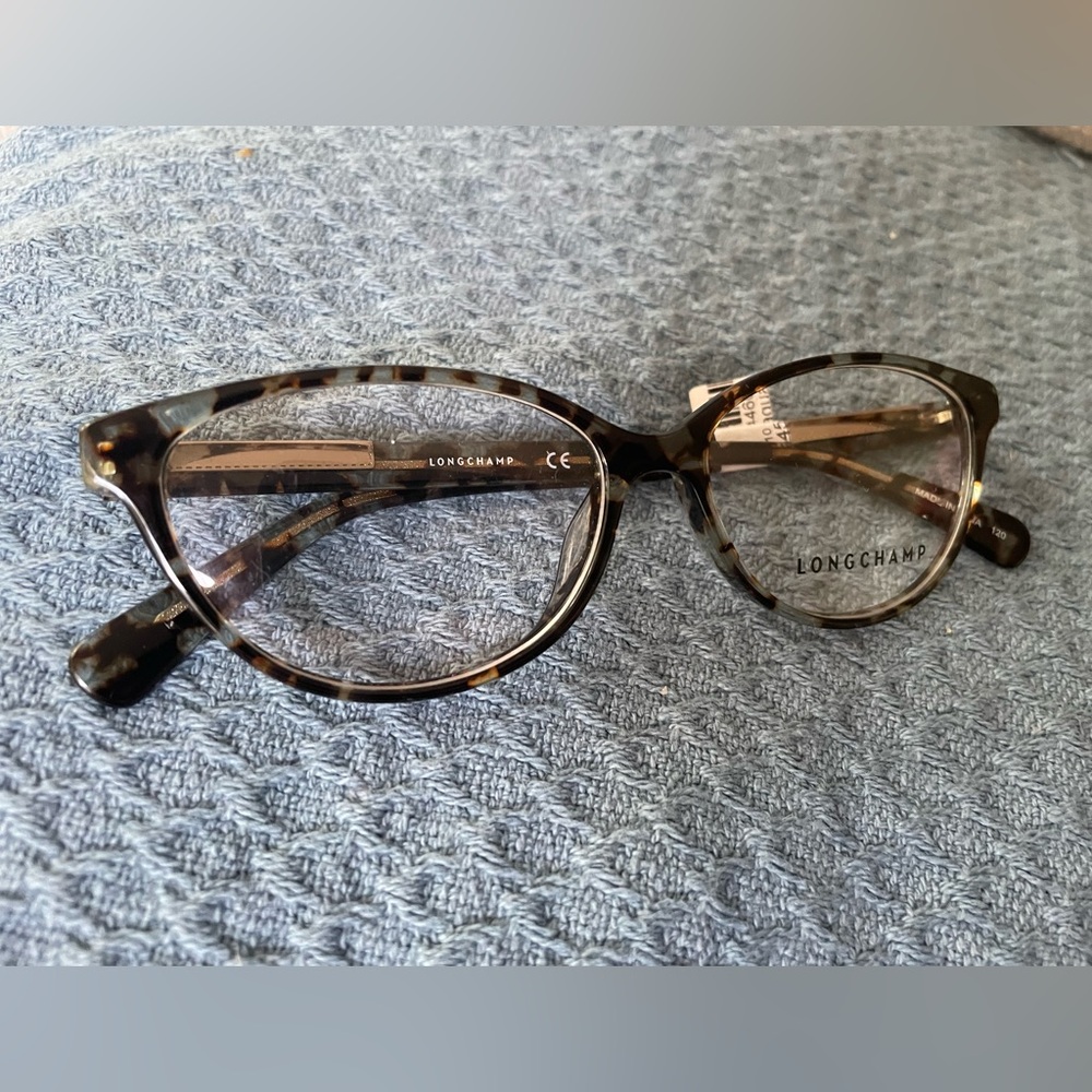Longchamp Brown Silver Eyeglass Frames
